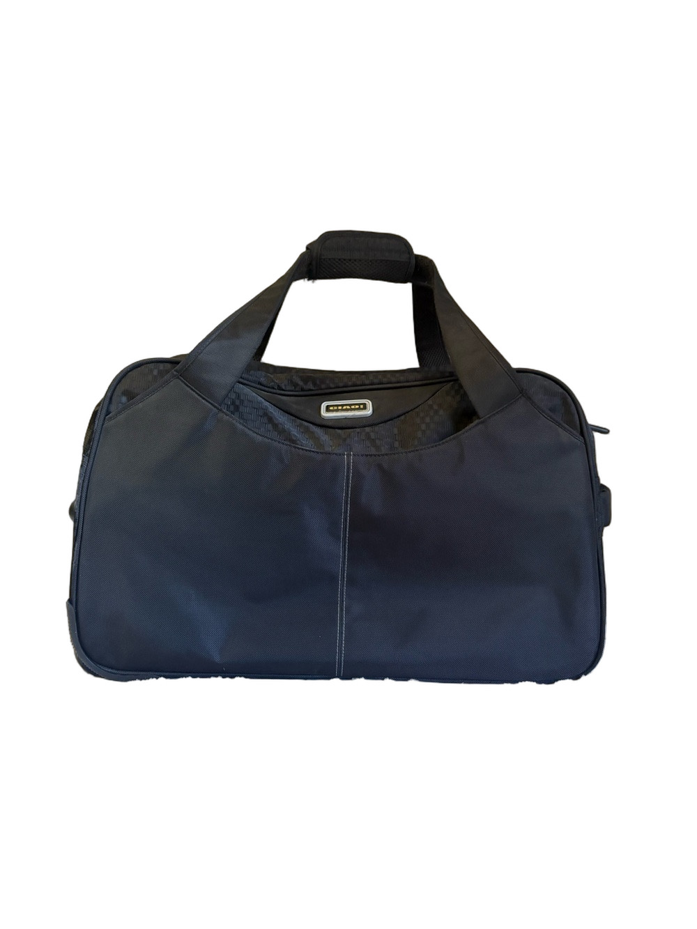 Black Nylon Rolling Duffle Bag